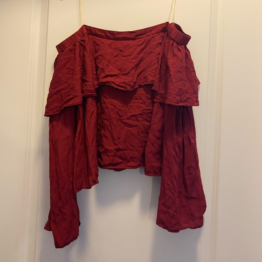 Red crop top